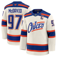 Connor McDavid Edmonton Oilers Fanatics Premium Alternate Jersey Factory Cresting