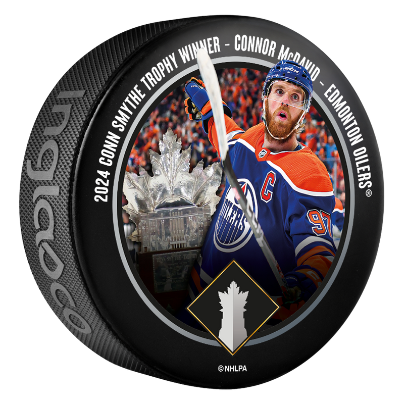Connor McDavid Edmonton Oilers 2024 Conn Smythe Trophy Winner Puck