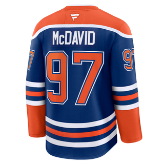 Connor McDavid Edmonton Oilers Fanatics Premium Home Jersey with On Ice Cresting