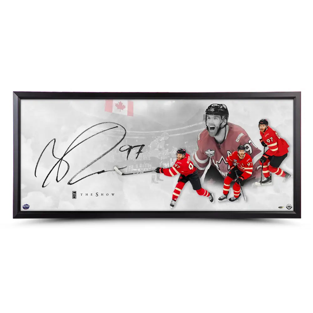 Connor McDavid Signed Canada 4 Nations The Show 20x44 Framed Print