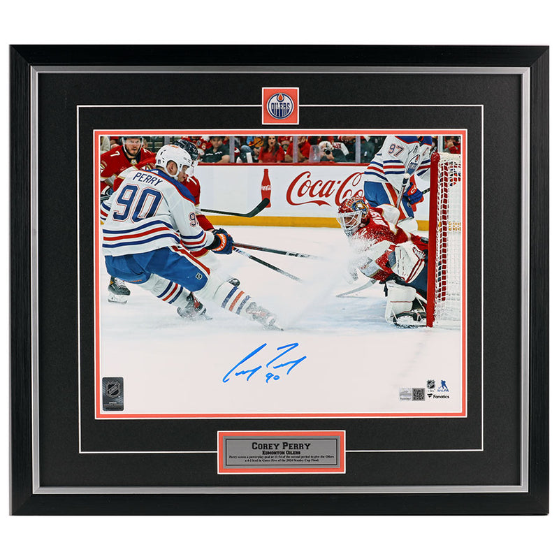 Corey Perry Signed Edmonton Oilers Stanley Cup Final Goal 11x14 Photo