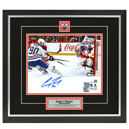 Corey Perry Signed Edmonton Oilers Stanley Cup Final Goal 8x10 Photo