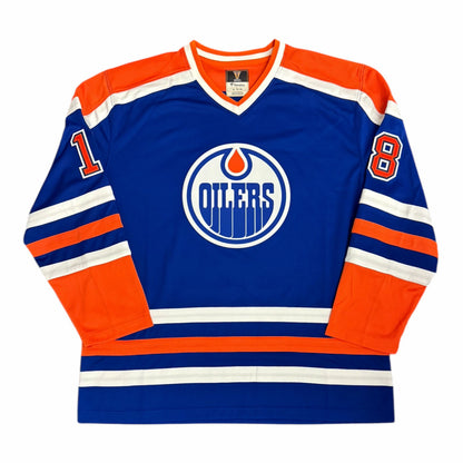 Craig Simpson Signed Edmonton Oilers Vintage Royal Replica Jersey