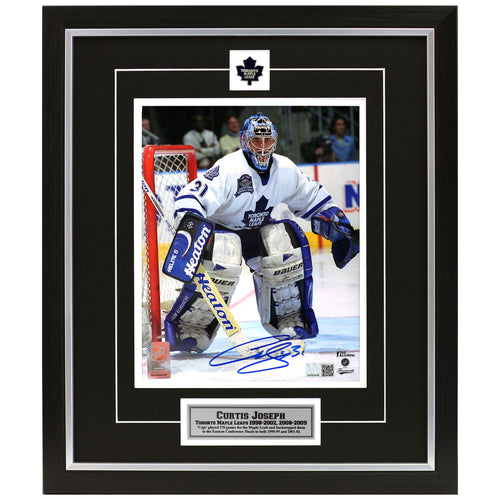 Curtis Joseph Signed Toronto Maple Leafs Watching The Play 8x10 Photo
