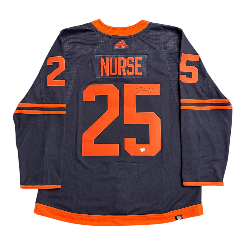 Darnell Nurse Signed Edmonton Oilers Alternate Navy adidas Authentic Jersey