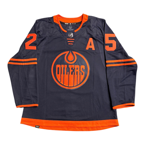 Darnell Nurse Signed Edmonton Oilers Alternate Navy adidas Authentic Jersey