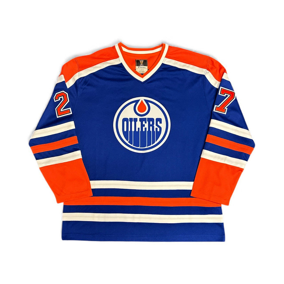 Dave Semenko Edmonton Oilers Vintage Blue Jersey | On-Ice Sewing