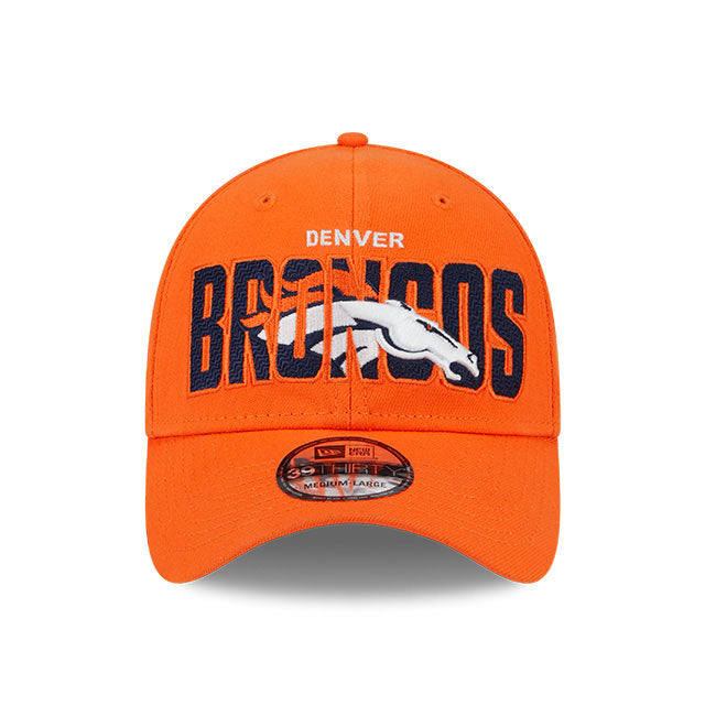 Denver Broncos New Era 2023 NFL Draft 39THIRTY Stretch Fit Hat Orange