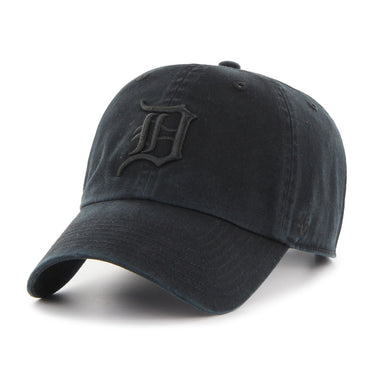 Detroit Tigers Black on Black '47 Clean Up Hat