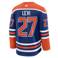 Devon Levi Edmonton Oilers Fanatics Premium Home Jersey with On-Ice Cresting