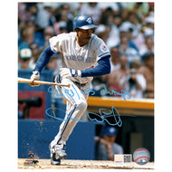 Devon White Signed Toronto Blue Jays Batters Box 8x10 Photo Inscribed 92/93 WS Champs
