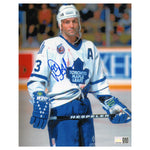 Doug Gilmour Signed Toronto Maple Leafs Bloodied Warrior 8x10 Photo