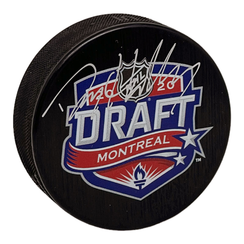 Dylan Holloway Edmonton Oilers Autographed 2020 Montreal Draft Puck