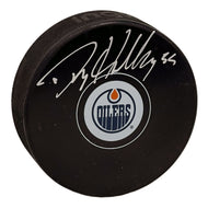Dylan Holloway Signed Edmonton Oilers Puck