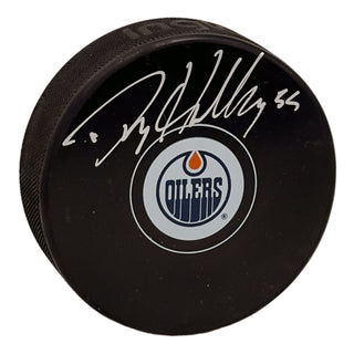 Dylan Holloway Signed Edmonton Oilers Puck
