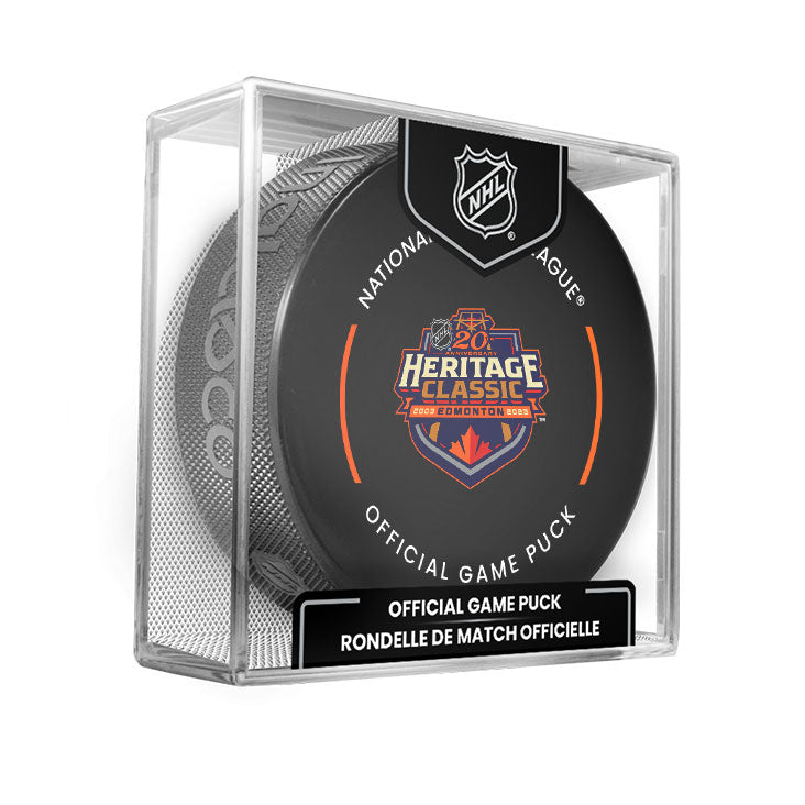 Edmonton Oilers Heritage Classic NHL Official Game Puck Combo Pack