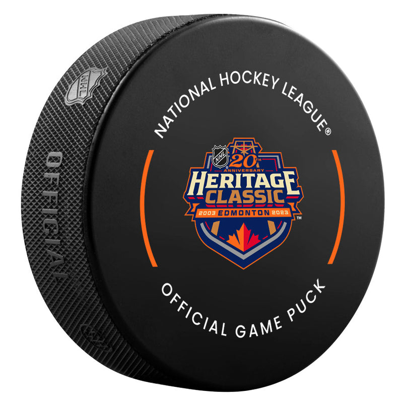 Edmonton 2023 Heritage Classic NHL Game Puck