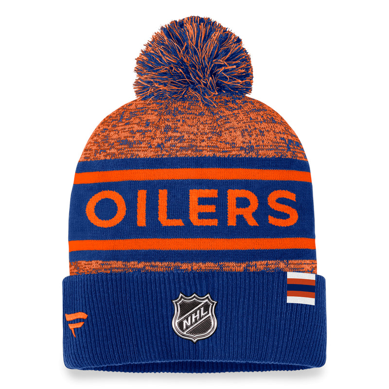 Edmonton Oilers 2023 Authentic Pro Rink Cuffed Knit Hat with Pom