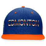 Edmonton Oilers 2023 Authentic Pro Rink Debossed Flatbrim Snapback Hat