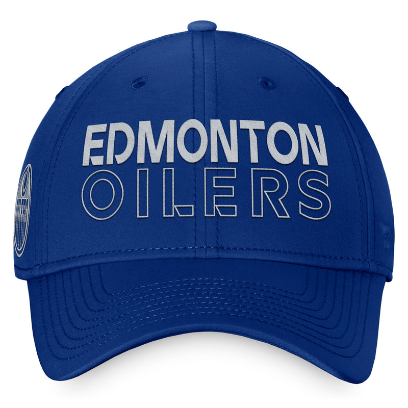 Edmonton Oilers 2023 Authentic Pro Road Structured Flex Hat Wordmark
