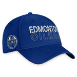 Edmonton Oilers 2023 Authentic Pro Road Structured Flex Hat Wordmark