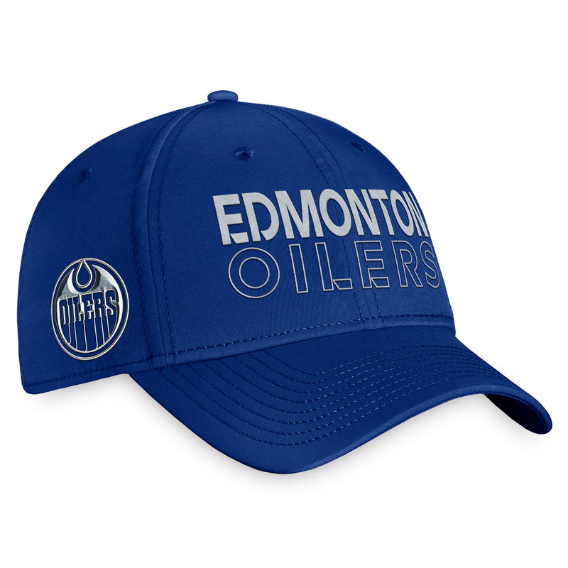 Edmonton Oilers 2023 Authentic Pro Road Structured Flex Hat Wordmark