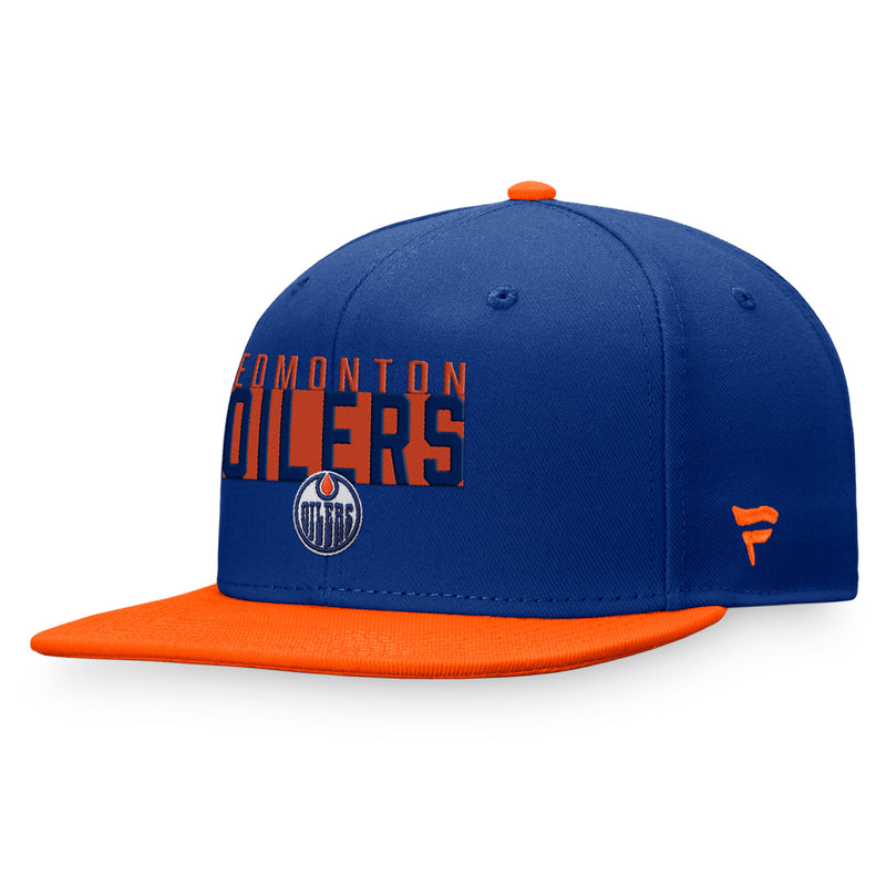 Edmonton Oilers 2023 Fundamental Color Blocked Flatbrim Snapback Hat