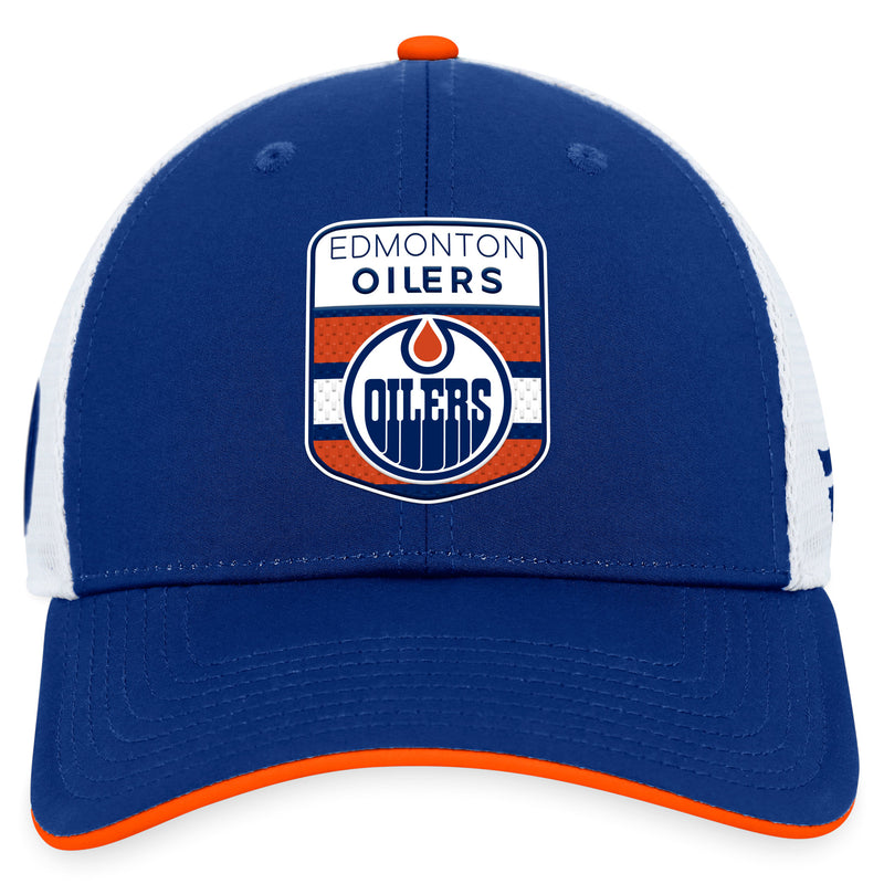 Edmonton Oilers 2023 NHL Draft Authentic Pro On Stage Trucker Snapback Hat