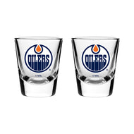 Edmonton Oilers 2oz Shot Glass Primary Logo 2 Pack Set