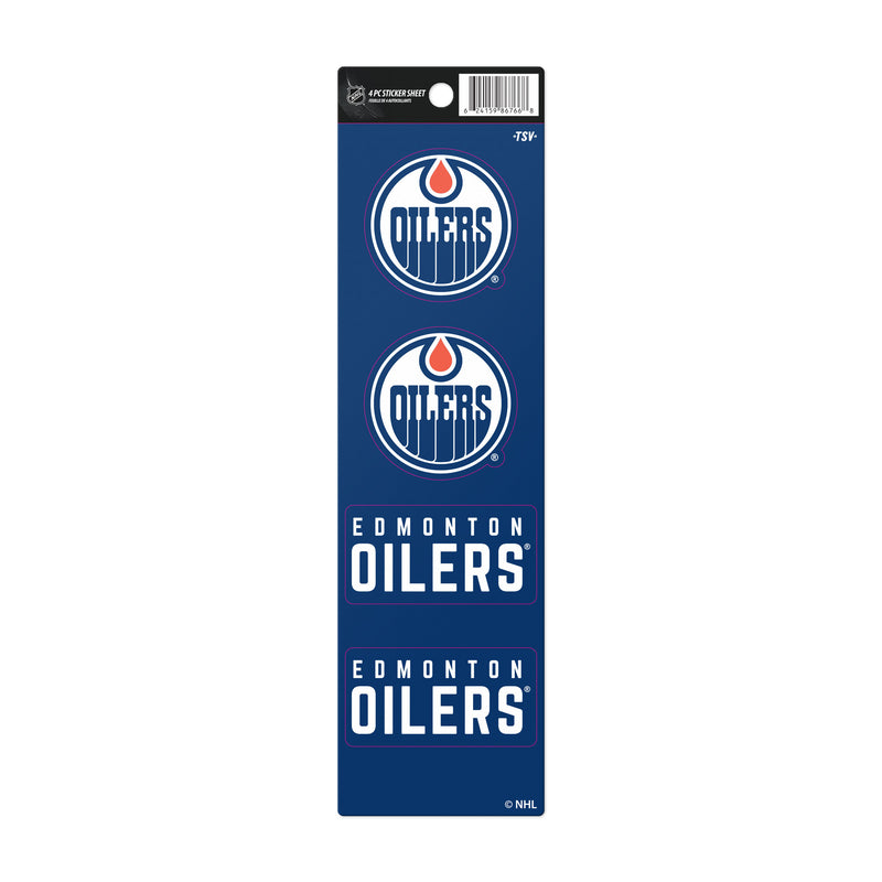 Edmonton Oilers 4 pc Sticker Set