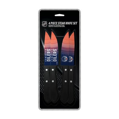 Edmonton Oilers 4pc Steak Knife Set