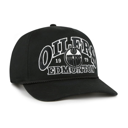 Edmonton Oilers Break Wood Black Rope '47 Hitch Hat
