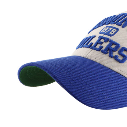 Edmonton Oilers '47 Broke Line MVP Adjustable Hat – Bone White & Blue