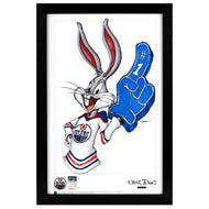 Edmonton Oilers Bugs Bunny 11x17 Poster Print Framed
