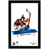 Edmonton Oilers Daffy Duck 11x17 Poster Print Framed