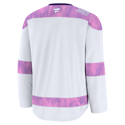 Edmonton Oilers Fanatics Hockey Fights Cancer Practice Jersey