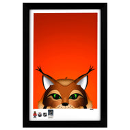 Edmonton Oilers "Hunter" Minimal Mascot 11x17 Poster Print Framed