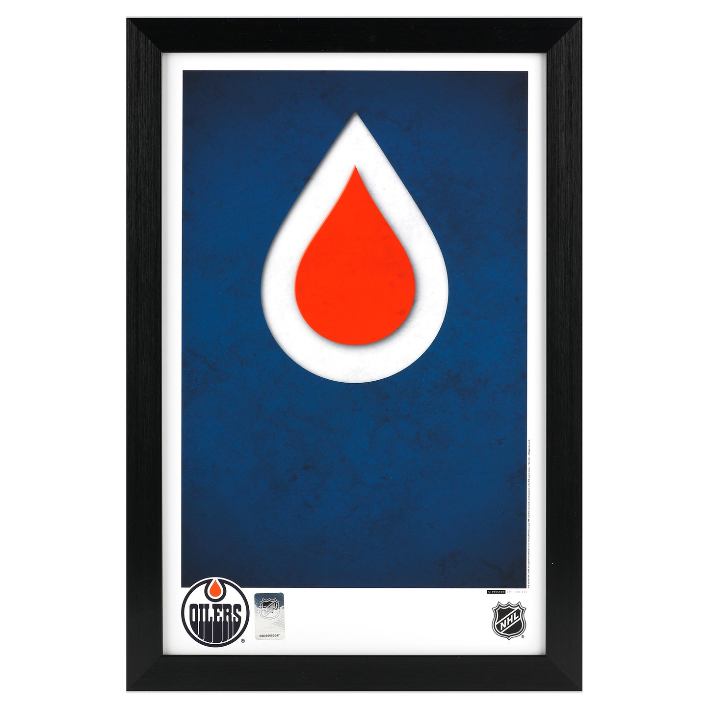 Edmonton Oilers Minimalist Logo 11x17 Poster Print