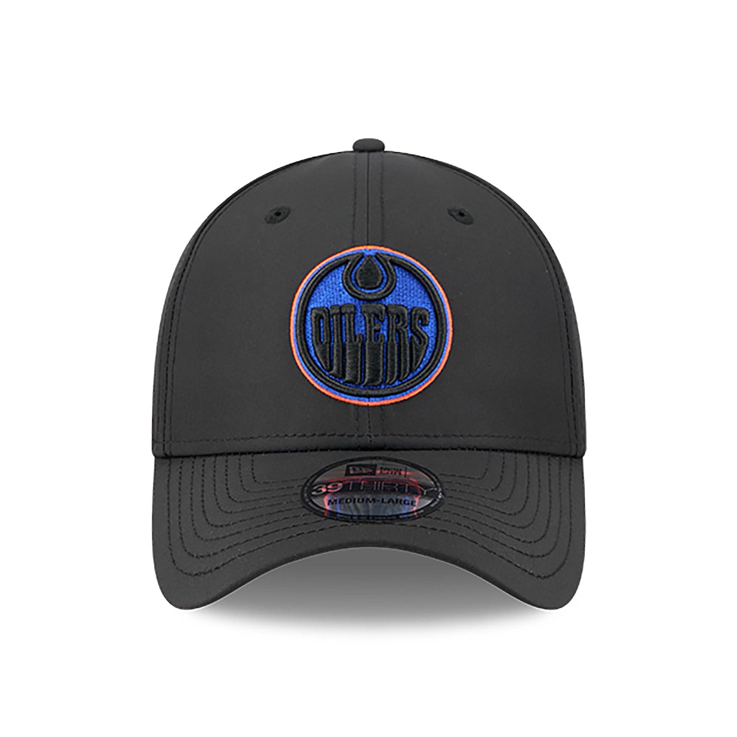 Edmonton Oilers New Era Black Night 39THIRTY Flex Hat