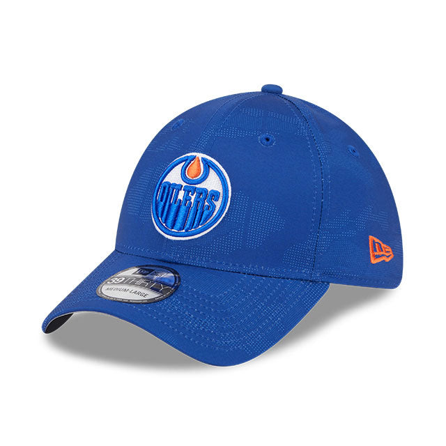 Edmonton Oilers New Era Blue Tonal Camo 39THIRTY Flex Hat