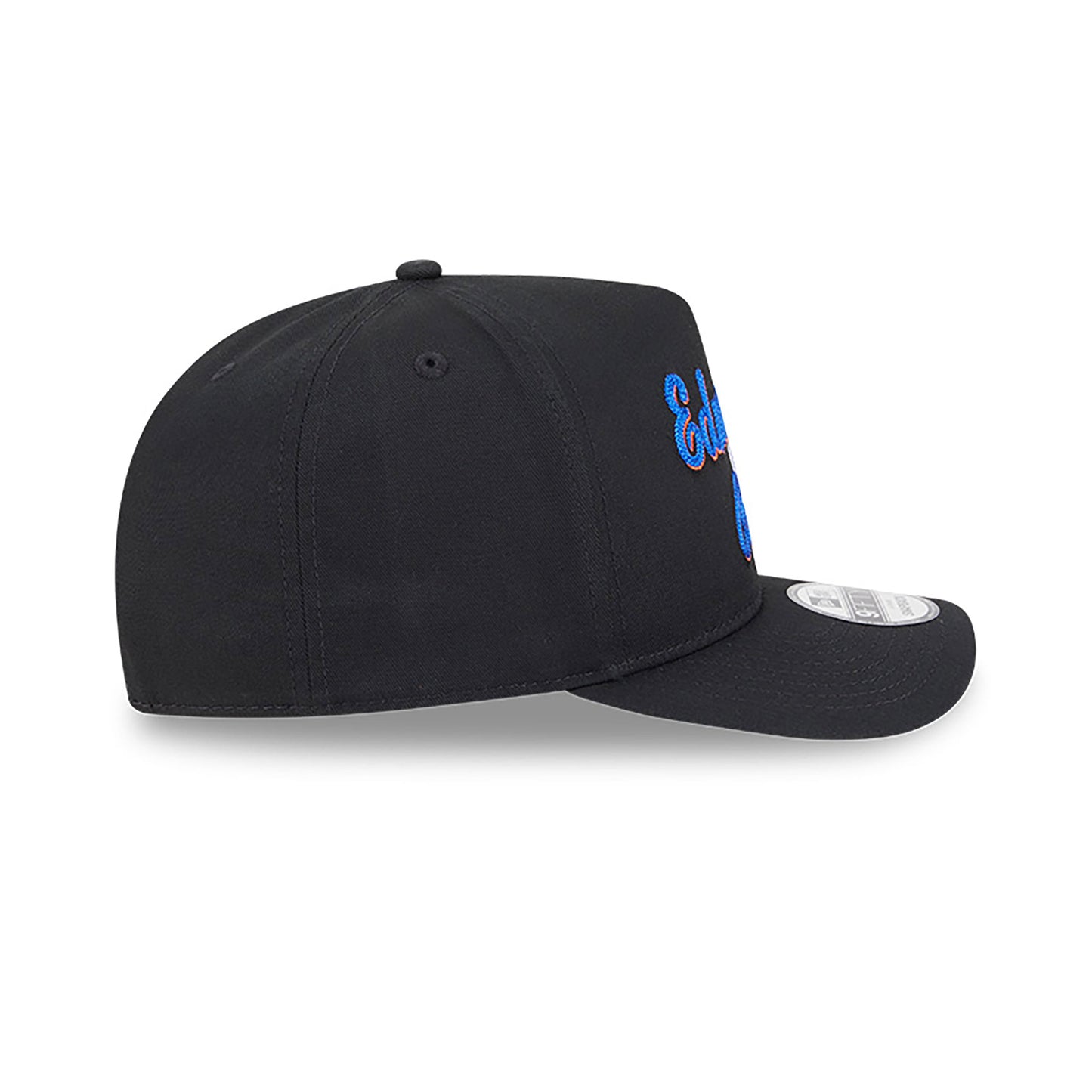 Edmonton Oilers New Era Chainstitch Black 9FIFTY A-Frame Snapback Hat