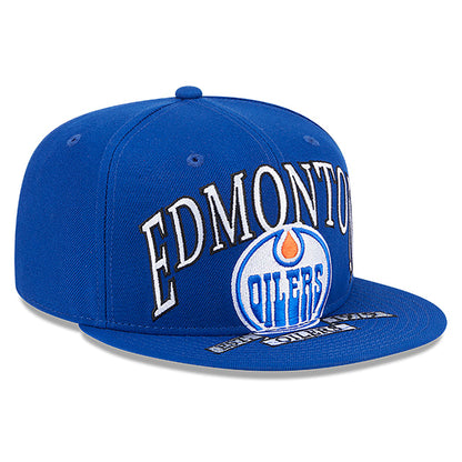 Edmonton Oilers New Era Oversized Logo 59FIFTY Fitted Hat
