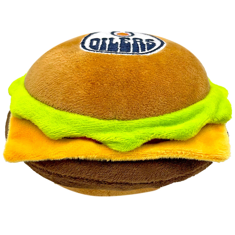 Edmonton Oilers Pet Cheese Burger Plush Squeak Toy