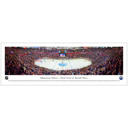 Edmonton Oilers Last Goal At Rexall Place Panoramic Print