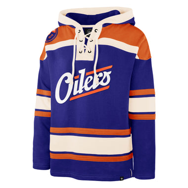 Edmonton Oilers '47 Alternate Logo Blue Lacer Hood