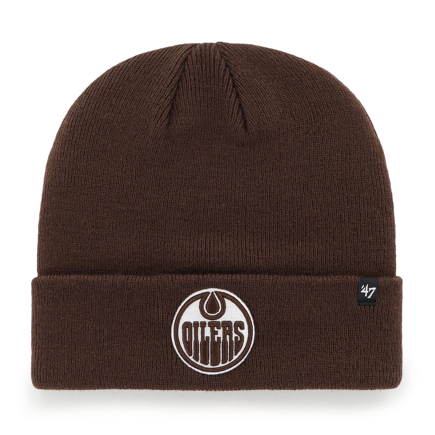 Edmonton Oilers '47 Dark Chocolate Raised Cuff Knit Toque