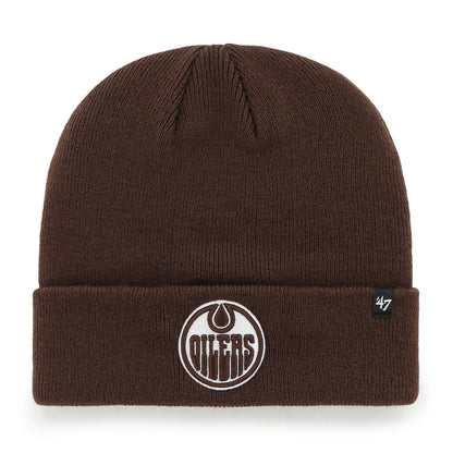 Edmonton Oilers '47 Dark Chocolate Raised Cuff Knit Toque