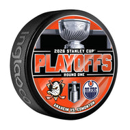 Edmonton Oilers vs Anaheim Ducks 2026 Round 1 Stanley Cup Playoffs Match-Up Puck