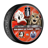 Edmonton Oilers vs Anaheim Ducks Mascots 2026 Stanley Cup Playoffs Round 1 Match-Up Puck