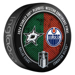 Edmonton Oilers vs Dallas Stars 2024 Western Conference Final Playoffs Match-Up Puck